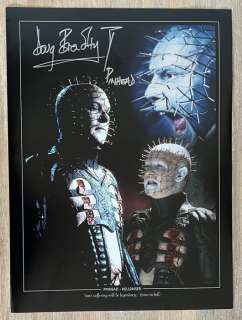 Hellraiser - Signed large 16x12 inch photo - Doug Bradley as Pinhead - Character name inscription | Catawiki