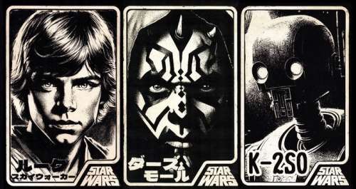 AE (XX) - Star Wars Bundle (X3) - “Darth Maul”, “K-2SO & “Luke Skywalker” - Collectible! Signed & CoA | Catawiki