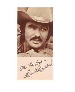 Smokey and the Bandit - Burt Reynolds (+) - Signed Card + Photo (10x16 cm)