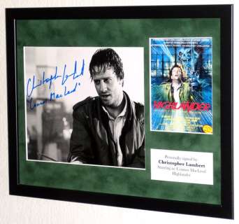 Highlander - Christopher Lambert (Connor MacLeod) Framed, signed + COA & Photo signing | Catawiki