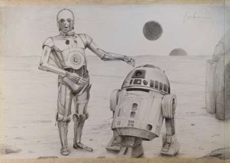 Gfraga.art - C3PO & R2D2 | Catawiki