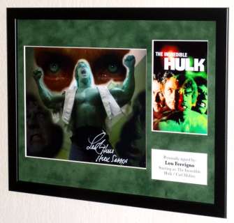 The Incredible Hulk - Lou Ferrigno (Carl Molino/Hulk) Premium Framed, signed, + Certificate of Authenticity | Catawiki