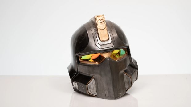 Helldiver Gold Visor Helmet Prop