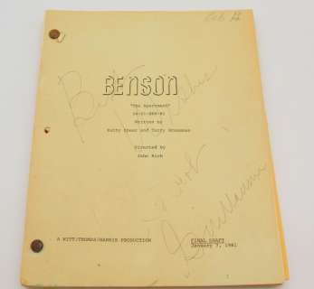 Robert Guillame Signed "Benson" Script & T-Shirt | GWS Auctions