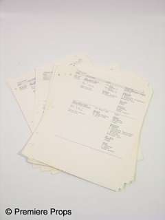 Lot 311 - Christine (1983) Leigh (Alexandra Paul) Personal Shooting Schedule