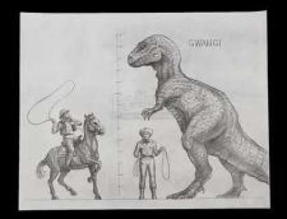 THE VALLEY OF GWANGI (1969) - Lot 206 - Ray Harryhausen Hand-Drawn Scale Concept Of Gwangi
