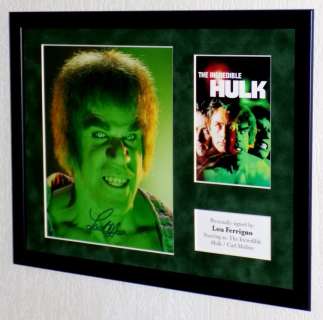 The Incredible Hulk - Lou Ferrigno (Carl Molino/Hulk) Premium Framed, signed, + COA & Photo signing session | Catawiki