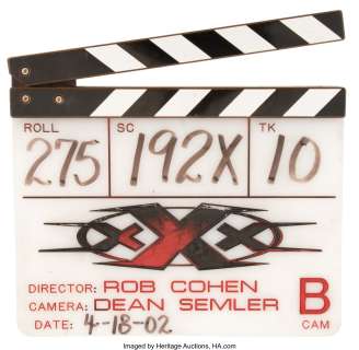 Original production used First Unit clapperboard for XXX....