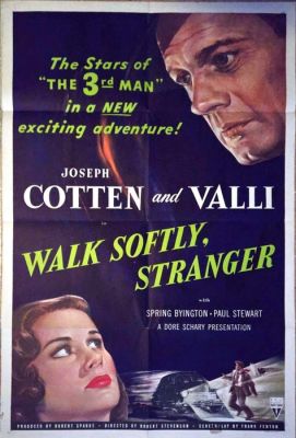 Joseph Cotten - WALK SOFTLY, STRANGER 1950 US 1-Sheet Film Noir - 1950s | Catawiki