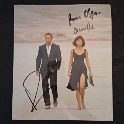 James Bond 007: A Quantum of Solace - Double signed by Daniel Craig (007) and Olga Kurylenko (Camille) - Autogramm, Foto, Signed with b´bc | Catawiki