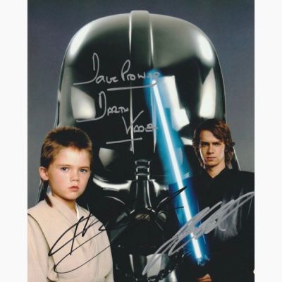 Star Wars - Triple Signed by Hayden Christensen (Anakin Skywalker), Dave Prowse (+) (Darth Vader) & Jake Lloyd
