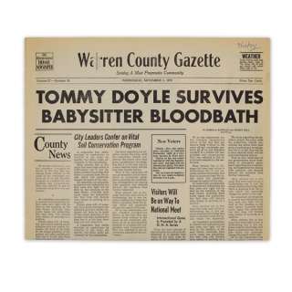 Lot #21 - Newspaper Prop from Halloween 6