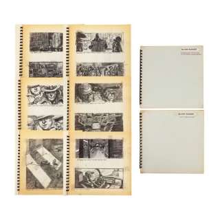 BLADE RUNNER (1982) - Lot 937 - Geoff Hutchins Collection: Two Sherman Labby Storyboard Books - Deckard (Harrison Ford) Intro and Spinner Journey