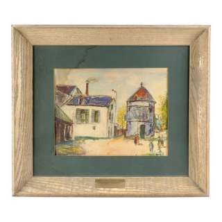 NIGHT OF THE LIVING DEAD (1968) - Lot #255 : Framed Maurice Utrillo Farmhouse Mantel Print