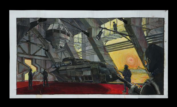 No Escape | Hand-drawn and Painted Tank Concept Art | Propstore (Buy Now)