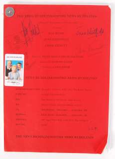 RARE ’ THE NEWS HUDDLINES ’ CAST SIGNED SCRIPT | Auctioneum Ltd
