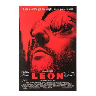 LEON: THE PROFESSIONAL (1994) - Lot #1438 : Jean Reno-Autographed Reprint One Sheet