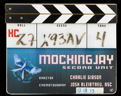 Clapperboard from The Hunger Games: Mockingjay - Part 1 . | Profiles in History