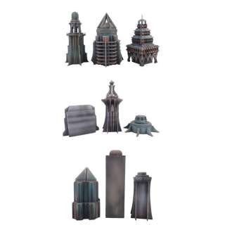 Primevals, the (1970S - 2023) | Set of Nine Alien City Skyline Model Miniatures | Propstore