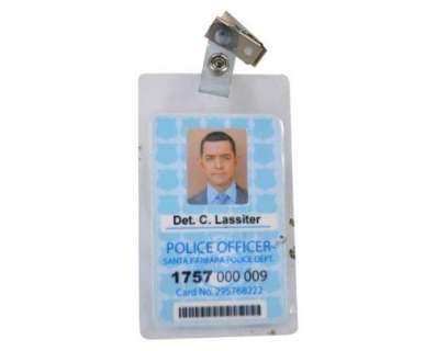 Psych | ’Detective C. Lassiter’ Laminated Police Badge | ScreenBid