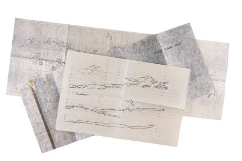 A Set of Raiders Of The Lost Ark Prop Dig Site Plans. | Van Eaton Galleries