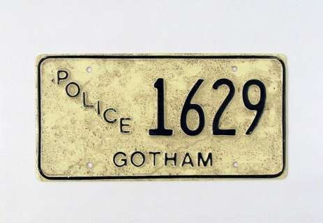 Batman Returns Screen Used Gotham Police License Plate Prop | Premiere Props