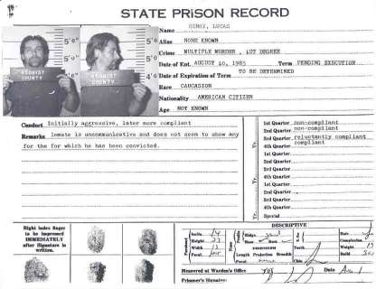 The X-Files | Prison Record and Profile from Beyond The Sea | Entertainment Rarities