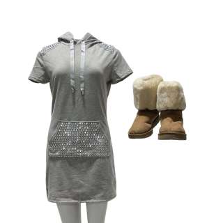 Lot #168 – Hustlers Annabelle Lili Reinhart Screen Worn Sweatshirt Earrings Ring & Shoes Ch 16 Sc 207 & 210