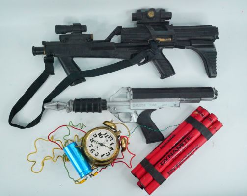 Lot 117 - Mixed Lot of Prop Weapons and Explosive Devices | GWS Auctions