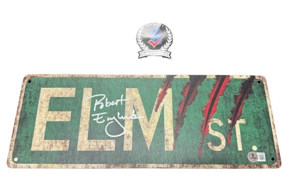 Robert Englund Signed Auto Nightmare On Elm Street Street Sign Beckett BAS | Activity Auctions