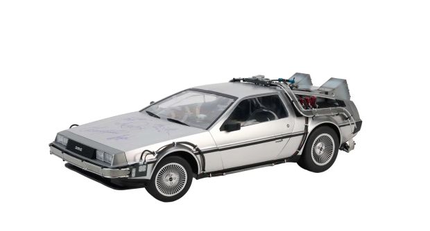 Back To the Future Part II | Lot 15 - Cast-Signed 1:6 Scale DeLorean Time Machine Model | Julien’s