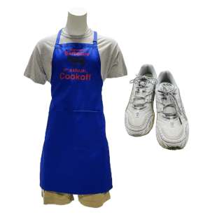 Doug White Dennis Quaid Screen Worn Short Sleeve Shirt, Zip-Front Shorts, Apron & Lace-Up, Athletic Shoes Ch 2 Sc 6-9 | VIP Fan Auctions