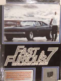 17x21 Framed Piece of 1970 Black Dodge Charger RT "Fast and Furious 7" | Piece of the Past