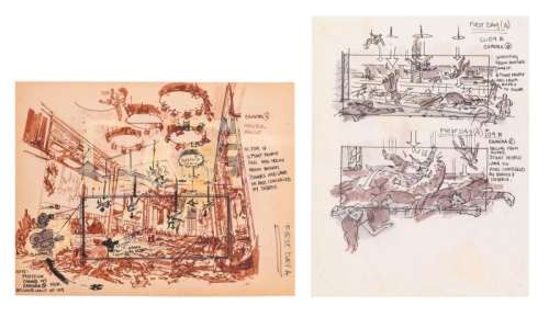 Irwin Allen | "The Poseidon Adventure" Original Storyboard Illustrations | Julien’s