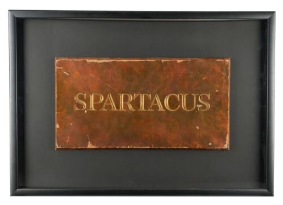 SPARTACUS (1960) - Lot #165 : Framed Hand-Painted Production-Made Title Card Artwork