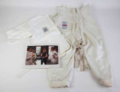 Lot 1121 - James Bond Die Another Day - Fencing costume worn by Rosamund Pike (Miranda Frost), by Paul Mason,…
