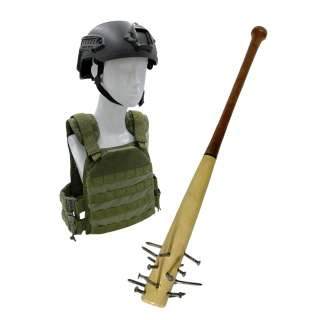 Fargo Season 5 Dot Lyon’s Juno Temple Helmet, Tactical Vest & Baseball Bat w/ Nails | VIP Fan Auctions