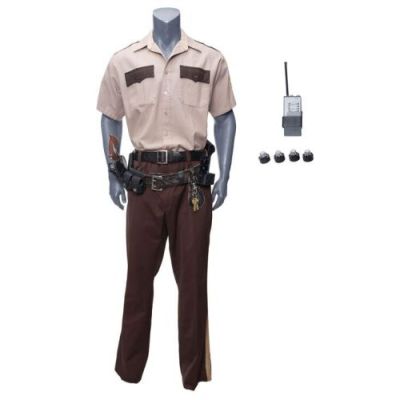Cop Land (1997) | Sheriff Freddy Heflin’s (Sylvester Stallone) Uniform with Stunt Smith & Wesson Model 686 Revolver and Motorola MX330 Walkie-Talkie | Propstore
