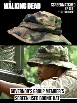The Walking Dead Screen Used Worn Camo Boonie Hat Prop Season 4 Too Far Gone COA | eBay US (Buy It Now)