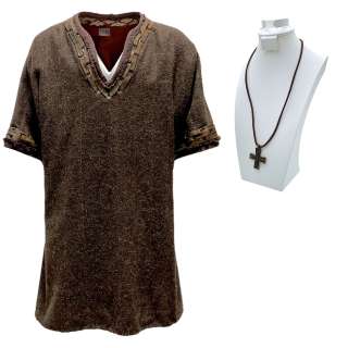 Vikings Valhalla Birger (Frank Blake) Screen Worn Short Sleeve Tunic & Necklace W/ Cross Ep 101 | VIP Fan Auctions