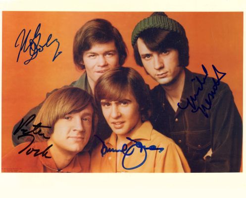 The Monkees 8x10 Photo Band Signed by Micky Dolenz, Michael Nesmith, Peter Tork, & Davy Jones | SWAU