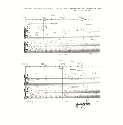 Howard Shore Composer of The Lord of the Rings: The Fellowship of the Ring Signed 12x12 Sheet Music | SWAU