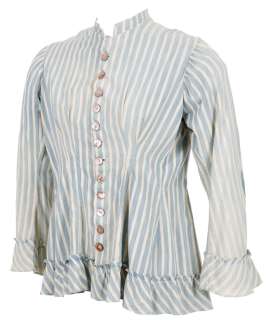 Lot 1406 - Whoopi Goldberg "Celie Johnson" striped shirt from The Color Purple.