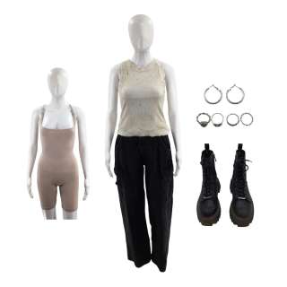 Novocaine Sherry Screen Worn Stunt Double Pants, Tank Top, Bodysuit, Boots, Earring Pair, & 4 Piece Ring Set Ch 4 Sc 97 | VIP Fan Auctions
