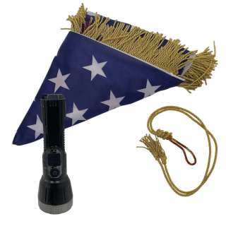 Heart Eyes Fran (Bronwyn Bradley) Screen Used Flag, Ribbon & Flashight Sc 41 | VIP Fan Auctions