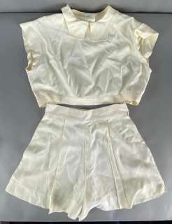 Ginger Rogers 2-Piece Cream Colored Sunsuit and Shorts | misc / divers