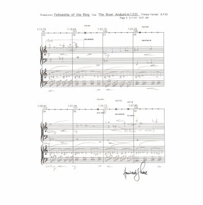 Howard Shore Composer of The Lord of the Rings: The Fellowship of the Ring Signed 12x12 Sheet Music | SWAU