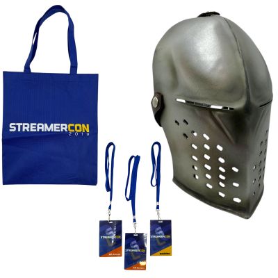 Lot 29: Mythic Quest Poppy Li (Charlotte Nicdao) Screen Used Mask, Bag & (3)Streamercon Lanyards/Passes Ep 104 | VIP Fan Auctions