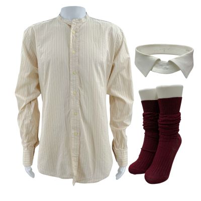 Hedda Roland Brack Screen Worn Stunt Double Shirt, Collar & Socks Ch 1 Sc Multiple | VIP Fan Auctions