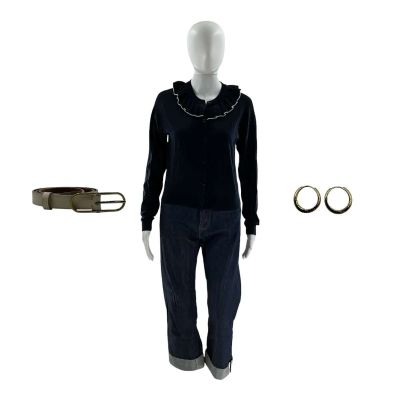 MERV Anna Screen Worn Belt, Jeans, Cardigan & Earrings Ch 10 Sc 24 | VIP Fan Auctions
